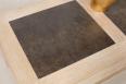 Table basse plateau cramique ralise en Chne Massif Ligne Contemporaine