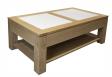 Table basse rectangulaire ralise en Chne de ligne contemporaine SEULEMENT 1 DISPONIBLE