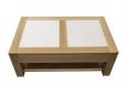 Table basse rectangulaire ralise en Chne de ligne contemporaine SEULEMENT 1 DISPONIBLE