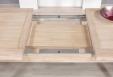 Table de Ferme Rectangulaire Franois ralise en Chne massif  180*100 + 2 allonges de 45 cm Finition Chne Bross Blanchi  
