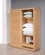 Armoire 2 portes coulissantes Julien, ralise en Chne de Ligne contemporaine
