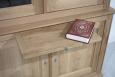 Bibliothque 2 corps 4 portes  ralise en Chne Massif de style Directoire Portes battantes et fermant  clefs, 