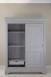 Armoire 2 portes Jean-Baptiste en Chne Massif portes coulissantes, de style Louis Philippe Finition Chne Bross Gris