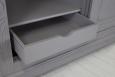Armoire 2 portes Jean-Baptiste en Chne Massif portes coulissantes, de style Louis Philippe Finition Chne Bross Gris
