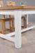 Table de ferme rectangulaire AXEL ralise en Chne massif 160x100 + 2 allonges de 45 cm Finition Chne Naturel et Ivoire