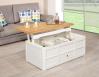 Table Bar Jules ralise en Chne de style Louis Philippe Finition Chne Bross Ivoire pour le corps Plateau Chne Naturel SEULEMENT 1 DISPONIBLE