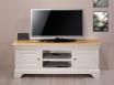 Meuble TV 16/9eme Julien ralis en Chne Massif de style Louis Philippe Longueur 180 cm  FINITION BICOLORE