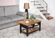 Table Basse Ludovic en Chne de style Campagnard Finition Chne bross bicolor 