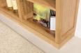 Bibliothque contemporaine Loc ralise en chne compose de 3 modules avec 4 tagres 