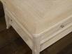Table Basse Clment ralise en Chne de style Louis Philippe PLATEAU MARQUETE Finition Bross Blanchi