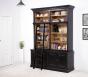 Bibliothque 2 corps 4 portes Avec chelle, ralise en Chne Massif de style Directoire  SEULEMENT 1 DISPONIBLE