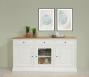 Buffet 3 portes 3 tiroirs Isaac, ralis en Chne massif de style Directoire Finition Bi-color 