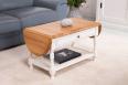 Table basse  volets Jean ralise en Chne massif de style Louis Philippe  SEULEMENT 1 DISPONIBLE