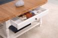 Table basse  volets Jean ralise en Chne massif de style Louis Philippe  SEULEMENT 1 DISPONIBLE