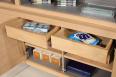 Bibliothque 2 corps Jules ralise en Chne de style contemporain Fond Taupe