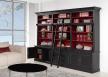 Bibliothque 2 corps 6 portes Alix, ralise en Chne Massif de style Directoire AVEC ECHELLE