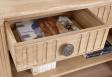 Meuble d'appoint Jacob ralis en Chne de style directoire Finition Chne Bross patin 