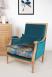 Fauteuil de style Louis XVI ralis en Chne massif  Tissu FSM SEULEMENT 1 DISPONIBLE