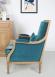 Fauteuil de style Louis XVI ralis en Chne massif  Tissu FSM SEULEMENT 1 DISPONIBLE