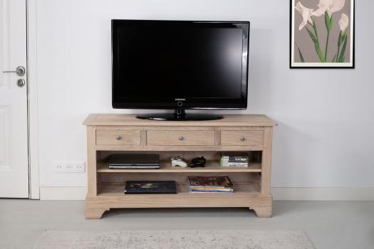 Meuble TV Paul 16/9eme ralis en Chne Massif de style Louis Philippe 