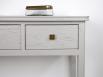 Console 3 tiroirs Evan ralise en chne de style Contemporain Finition Chne Bross Gris Perle SEULEMENT 1 DISPONIBLE