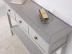 Console 3 tiroirs Evan ralise en chne de style Contemporain Finition Chne Bross Gris Perle SEULEMENT 1 DISPONIBLE