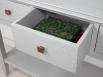 Console 3 tiroirs Evan ralise en chne de style Contemporain Finition Chne Bross Gris Perle SEULEMENT 1 DISPONIBLE