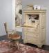 Secrtaire Jules ralis en Chne massif de style Louis Philippe Finition Chne Bross Blanchi Surface d'criture Camel