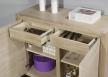 Buffet 2 portes Mathis ralis en Chne de ligne contemporaine Finition Chne Bross Blanchi