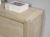 Buffet 2 portes Mathis ralis en Chne de ligne contemporaine Finition Chne Bross Blanchi