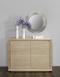 Buffet 2 portes Mathis ralis en Chne de ligne contemporaine Finition Chne Bross Blanchi