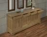 Buffet 4 portes Gael réalisé en Chêne Massif de style Louis Philippe Finition Chêne Brossé