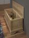 Banc coffre Simon ralis en Chne Massif de style Louis Philippe Finition Chne Bross