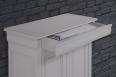 Bassette 2 portes 3 tiroirs ralise en Chne Massif de style Louis Philippe Finition Gris Perle lgrement patin SEULEMENT 1 DISPONIBLE
