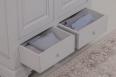 Bassette 2 portes 3 tiroirs ralise en Chne Massif de style Louis Philippe Finition Gris Perle lgrement patin SEULEMENT 1 DISPONIBLE