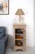 Meuble tlphone Jean-Manuel ralis en Chne Massif de style Louis Philippe Finition Chne Bross Blanchi