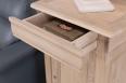 Meuble tlphone Jean-Manuel ralis en Chne Massif de style Louis Philippe Finition Chne Bross Blanchi
