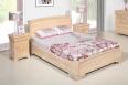 Lit 160x200 Guillaume ralis en Chne Massif de style Louis Philippe Finition Chne Bross Blanchi