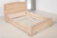 Lit 160x200 Guillaume ralis en Chne Massif de style Louis Philippe Finition Chne Bross Blanchi