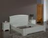 Lit Fabrice 160*200 ralis en Chne Massif de style louis philippe Finition Chne Bross Gris Perle