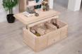 Table Bar Jules ralise en Chne de style Louis Philippe Finition Chne Bross Blanchi