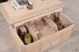 Table Bar Jules ralise en Chne de style Louis Philippe Finition Chne Bross Blanchi