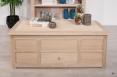 Table Bar Jules ralise en Chne de style Louis Philippe Finition Chne Bross Blanchi