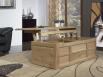Table Bar Jules ralise en Chne de style Louis Philippe Finition Chne Bross Naturel