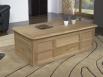 Table Bar Jules ralise en Chne de style Louis Philippe Finition Chne Bross Naturel