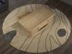 Table Bar Jules ralise en Chne de style Louis Philippe Finition Chne Bross Naturel
