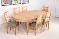 Table ovale Sbastien 200*120 ralise en Chne Massif de style Directoire avec 2 allonges incorpores de 40 cm 