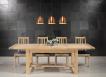 Table de ferme rectangulaire AXEL ralise en Chne massif 160x100 + 2 allonges de 45 cm Finition Chne Bross SEULEMENT 1 DISPONIBLE