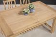 Table de ferme rectangulaire AXEL ralise en Chne massif 160x100 + 2 allonges de 45 cm Finition Chne Bross SEULEMENT 1 DISPONIBLE