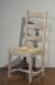 Chaise Renaud ralise en chne massif de style Campagnard Finition Bross Blanchi